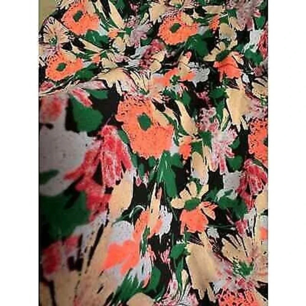 J. Crew Mercantile Neon Floral Dress - Coral - Size 12 New !